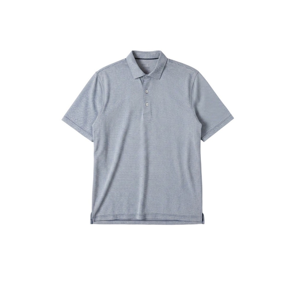 Johnnie-O Performance Polo Shirt Heather Gray Twilight Lyndon Stripe Golf XL